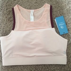 Pink sports bra